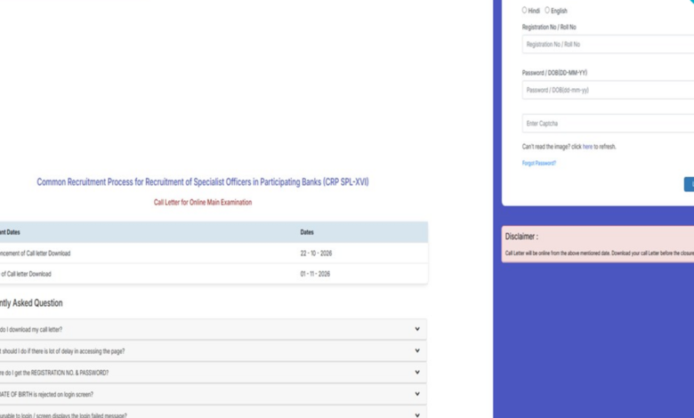 IBPS SO Mains Admit Card 2026 released at ibps.in, download link here