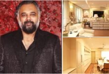 Luv Ranjan’s home combines a restrained palette, hardwood floors and contemporary glass doors with distinctive decorative
