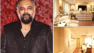 Luv Ranjan’s home combines a restrained palette, hardwood floors and contemporary glass doors with distinctive decorative