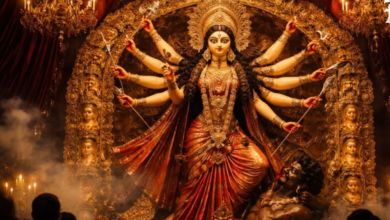 A daughter comes home, Bengalis celebrate, and the 48 minutes that mark a moment of divine power (Pinterest)