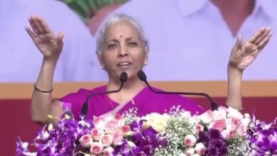 आंध्र प्रदेश के मदनपल्ली में सिथारामन के भाषण के दौरान नायडू ने भीड़ को किया शांत