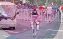 Watch: Runners v robots at China half marathon