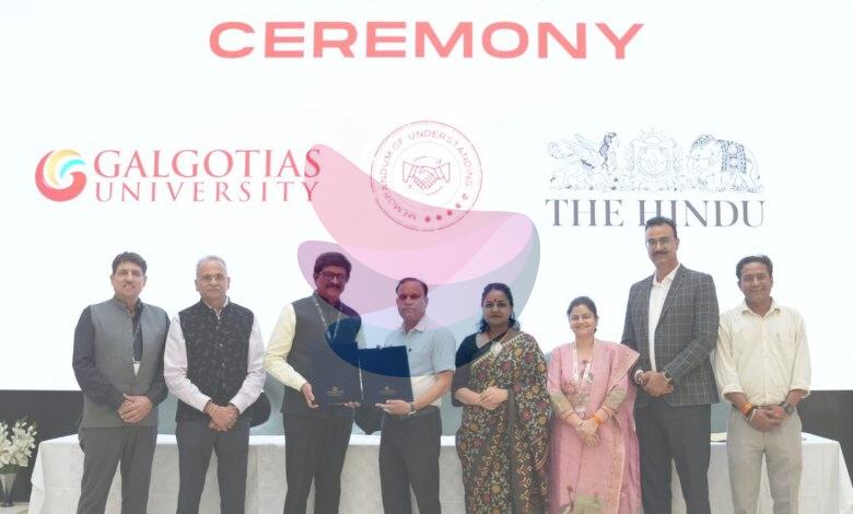 The Hindu, Galgotias University establish Centre for Excellence in Journalism
