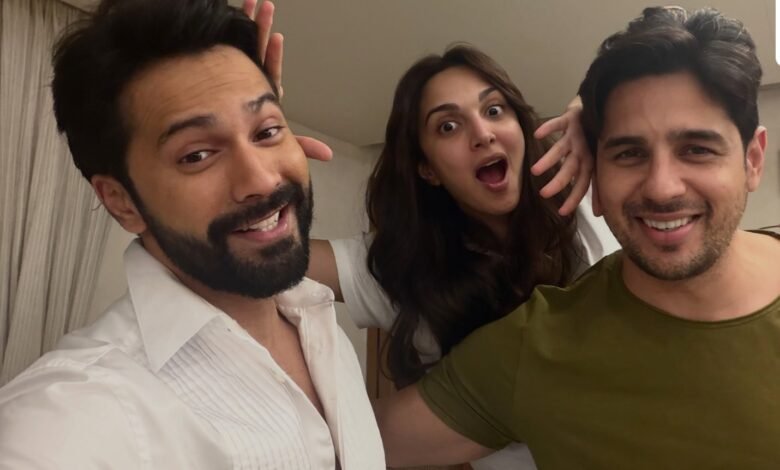 Varun Dhawan shared a selfie with Sidharth Malhotra and Kiara Advani.